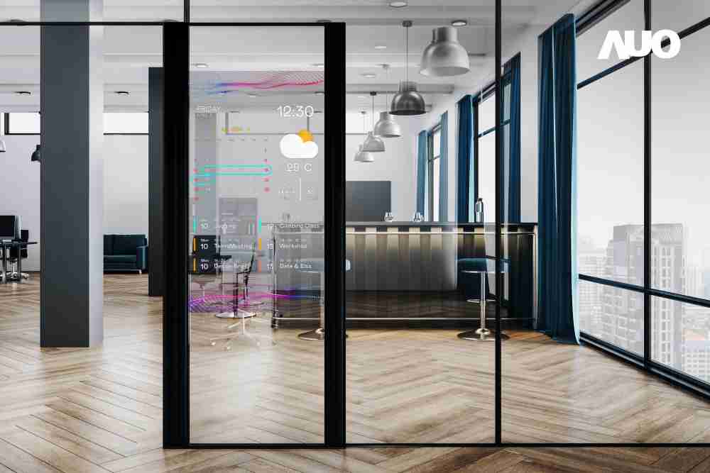 60吋Micro LED透明窗屏显示器，，，，可依需求调整并延伸应用于不同场域，，包括汽车侧窗或家庭玄关、、智慧橱窗、、、商业展示等面向，，，提供丰富的信息娱乐内容